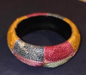Vintage hand designed embroidered bracelet